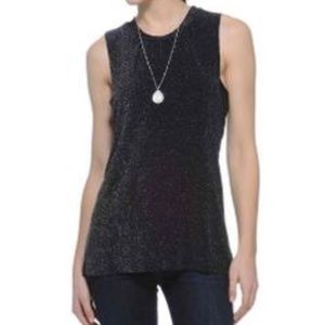 Black Sparkle Muscle Tank